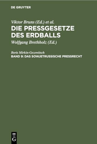 Stock image for Das sowjetrussische Prerecht (German Edition) for sale by Lucky's Textbooks