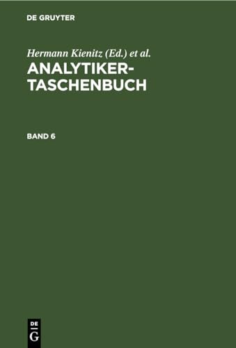 9783112651193: Analytiker-Taschenbuch