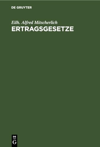 Imagen de archivo de Ertragsgesetze -Language: german a la venta por GreatBookPrices