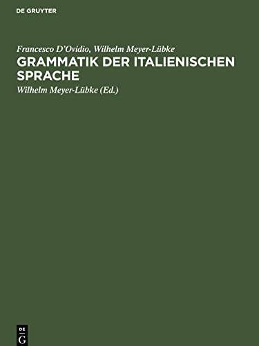 Stock image for Grammatik der italienischen Sprache -Language: german for sale by GreatBookPricesUK