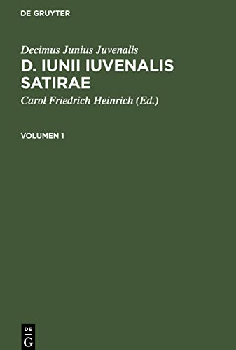 Beispielbild fr Decimus Junius Juvenalis: D. Iunii Iuvenalis satirae. Volumen 1 (Latin Edition) zum Verkauf von California Books