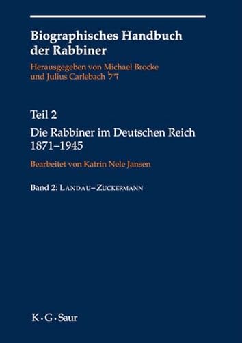 9783119166638: Die Rabbiner Im Deutschen Reich 1871-1945 (German Edition)