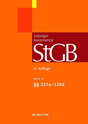 323a-330d (Gro Kommentare Der Praxis) (German Edition) (9783119167345) by Hilgendorf, Eric; M. Hrenschlager, Manfred