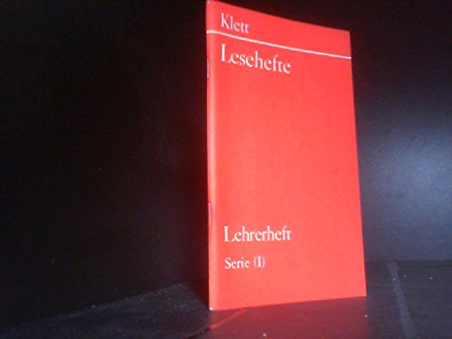 Imagen de archivo de Lehrerheft I. Moderne Kriminalgeschichten. Serie I. Klett-Nr. 26816 (Lesehefte fr den Literaturunterricht) a la venta por Versandantiquariat Felix Mcke