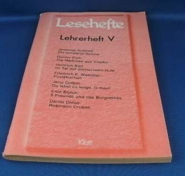 9783122692308: Lehrerheft V. Klett-Nr. 26923 (Lesehefte fr den Literaturunterricht) (Livre en allemand)