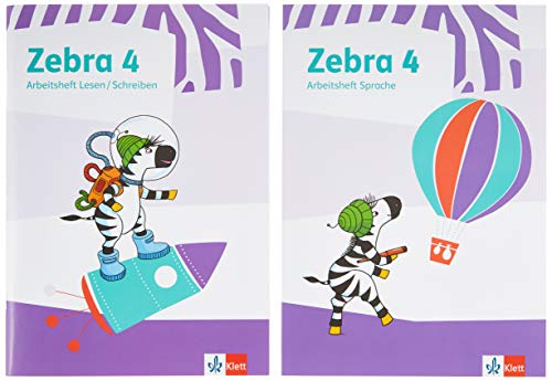 Beispielbild fr Zebra 4. Paket: Arbeitsheft Lesen/Schreiben und Arbeitsheft Sprache Klasse 4 zum Verkauf von medimops