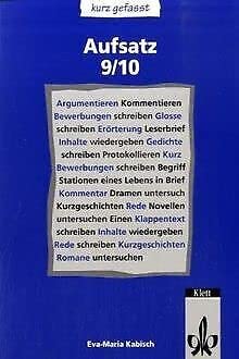 Beispielbild fr Aufsatz. 9./10. Schuljahr. (Lernmaterialien) zum Verkauf von medimops