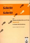 Stock image for Schritt fr Schritt zur Hauptschulabschlussprfung Deutsch in Baden-Wrttemberg for sale by medimops