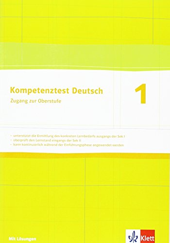 Beispielbild fr Kompetenztest Deutsch, Zugang zur Oberstufe zum Verkauf von medimops