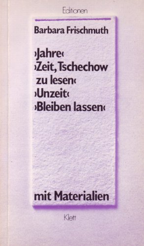 Imagen de archivo de Jahre. Zeit, Tschechow Zu Lesen. Unzeit. Bleiben Lassen (German Edition) a la venta por Librairie Th  la page