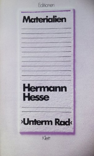 9783123557002: ""Unterm Rad. Nur Materialien by Hesse, Hermann; Glckner, Eckhard; Lange, Thomas""