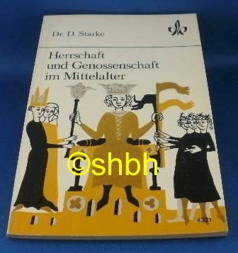 9783124221001: Herrschaft und Genossenschaft im Mittelalter (Livre en allemand)