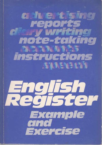Stock image for English Register. Example and Exercise. for sale by Antiquariat Bcherkeller