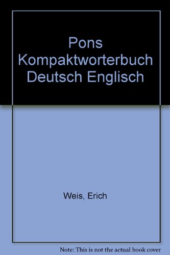 9783125171039: Pons Kompaktworterbuch Deutsch Englisch