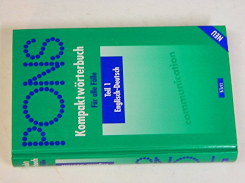 Beispielbild fr Pons Reference: Pons Kompaktworterbuch Englisch-Deutsch zum Verkauf von WorldofBooks