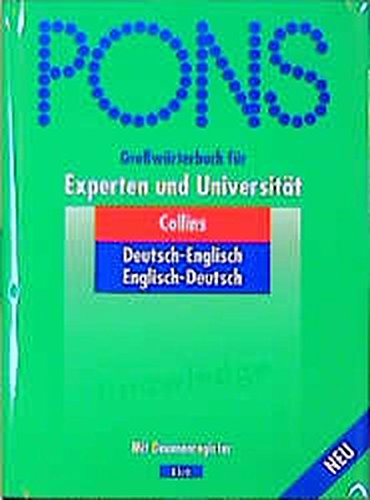 Beispielbild fr PONS Growrterbuch, Collins Englisch, mit Daumenregister zum Verkauf von medimops