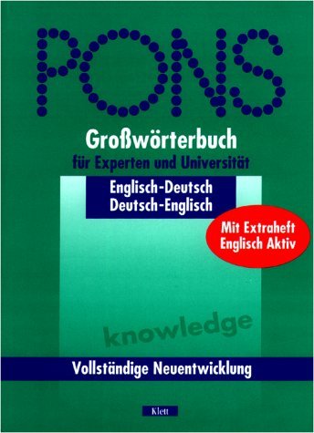 Beispielbild fr PONS Grosswrterbuch fr Experten und Universitt. : Englisch zum Verkauf von Buchpark
