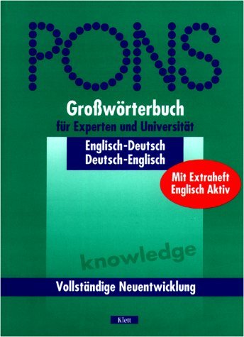 9783125171589: PONS Growrterbuch fr Experten und Universitt, Englisch, m. Beiheft