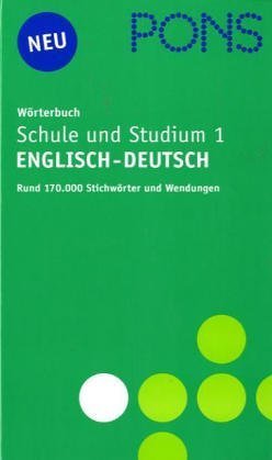 9783125175013: PONS Wrterbuch fr Schule und Studium, Englisch-Deutsch, Teil I