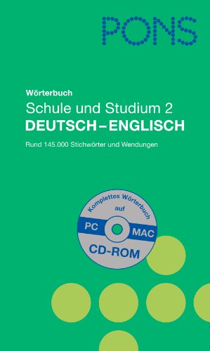 Beispielbild fr PONS Wrterbuch Schule und Studium 2: Deutsch-Englisch mit CD-ROM zum Verkauf von medimops