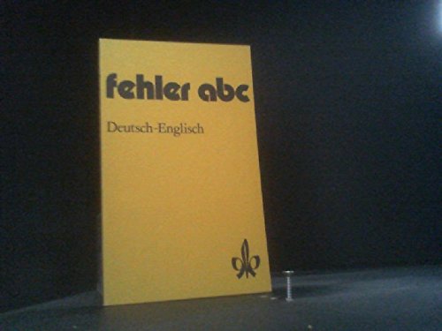 9783125185104: Fehler- ABC Deutsch- Englisch