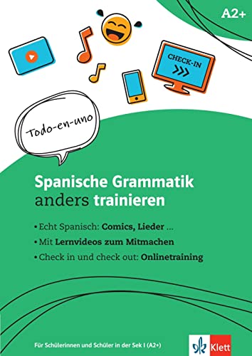 Stock image for Grammatiktrainer Spanisch A2+: Grammatik-Schlerarbeitsheft + Online for sale by medimops