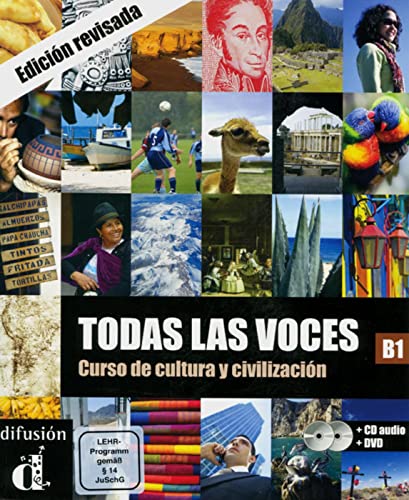 9783125269729: Todas las voces. Curso de cultura y civilizacin. Lehrbuch + Audio-CD + DVD