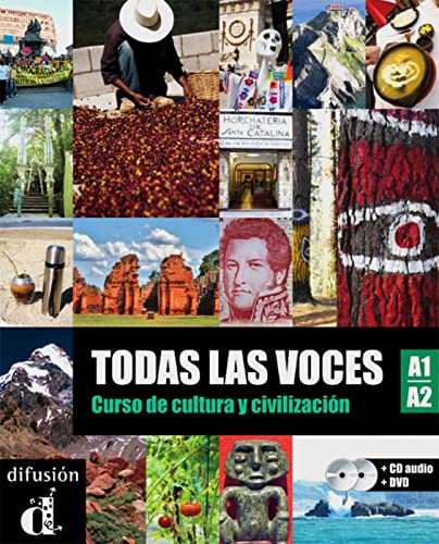 9783125269736: Todas las voces (A1/A2). Lehrbuch + Audio-CD + DVD: Curso de cultura y civilizacin.