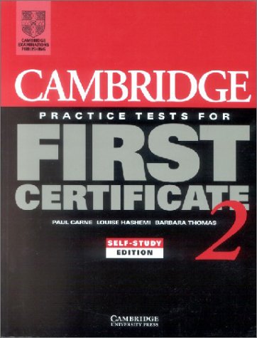 9783125337886: Cambridge Practice Tests for First Certificate, Self-study edition