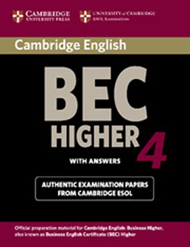 9783125345690: Cambridge BEC Higher 4: Student’s Book with answers