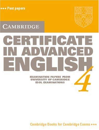 Imagen de archivo de Cambridge Certificate in Advanced English 4, Student s Book a la venta por medimops