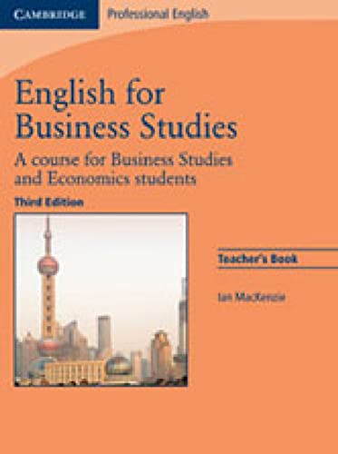 Beispielbild fr English for Business Studies - Third Edition. Teacher's Book zum Verkauf von Blackwell's