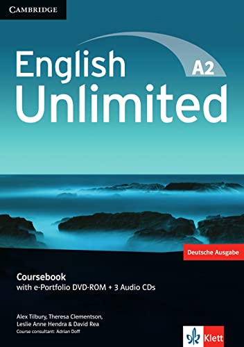 Beispielbild fr English Unlimited A2 - Elementary. Coursebook with e-Portfolio DVD-ROM + 3 Audio-CDs zum Verkauf von medimops