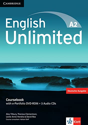 Stock image for English Unlimited A2 - Elementary. Coursebook with e-Portfolio DVD-ROM + 3 Audio-CDs for sale by medimops