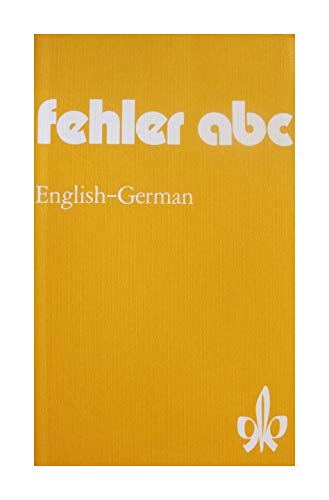 Imagen de archivo de Fehler ABC English-German a la venta por Jenson Books Inc