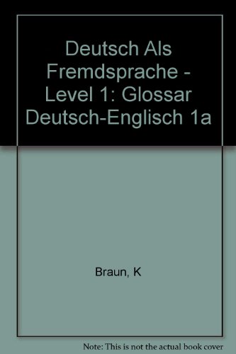 Beispielbild fr Deutsch als Fremdsprache, Glossar Deutsch-Englisch zum Verkauf von Antiquariat Armebooks