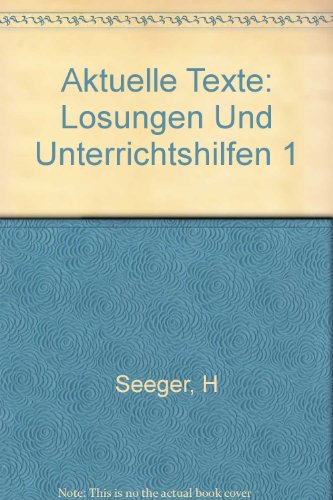 Stock image for Aktuelle Texte, Lsungen und Unterrichtshilfen for sale by medimops