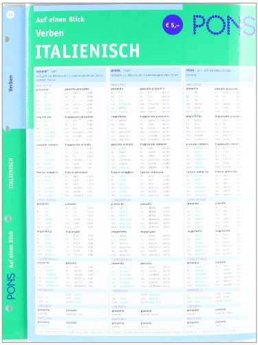 PONS Verben auf einen Blick Italienisch: kompakte Übersicht, Verbformen und Konjugationen nachschlagen (PONS Auf einen Blick) - Godon, Susanne