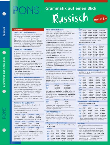 9783125607064: PONS Grammatik auf einen Blick. Russisch