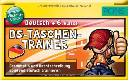 Beispielbild fr PONS DS Taschentrainer Deutsch 6. Klasse: Grammatik und Rechtschreibung spielend einfach trainieren zum Verkauf von medimops