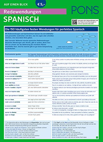 Stock image for PONS Redewendungen Spanisch auf einen Blick -Language: german for sale by GreatBookPrices
