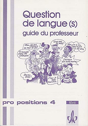 9783125978317: Question de langue(s). Guide du professeur