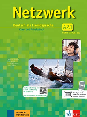 Stock image for Netzwerk A2.1: Deutsch als Fremdsprache / Deutsch als Fremdsprache. Kurs- und Arbeitsbuch mit DVD und 2 Audio-CDs (Netzwerk: Deutsch als Fremdsprache) for sale by Books From California