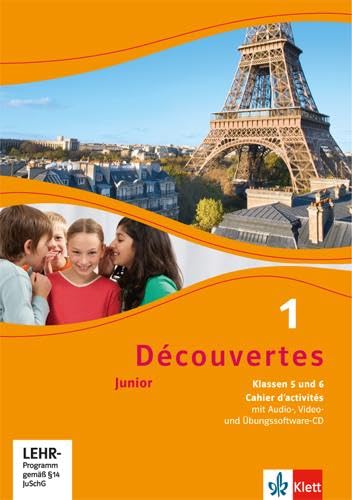 9783126222150: Dcouvertes Junior. 1. Cahier d'activits mit MP3-CD, Video-DVD und bungssoftware. Klasse 5