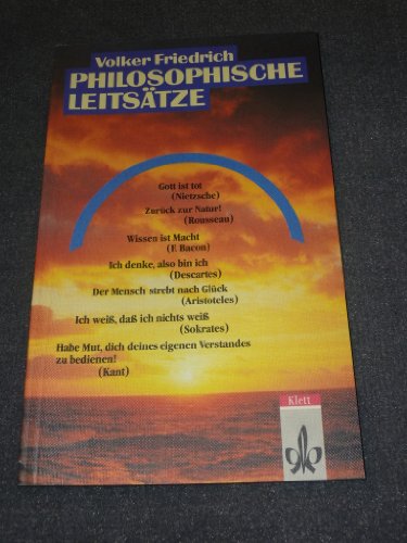 Beispielbild fr Philosophische Leitstze. zum Verkauf von Martin Greif Buch und Schallplatte