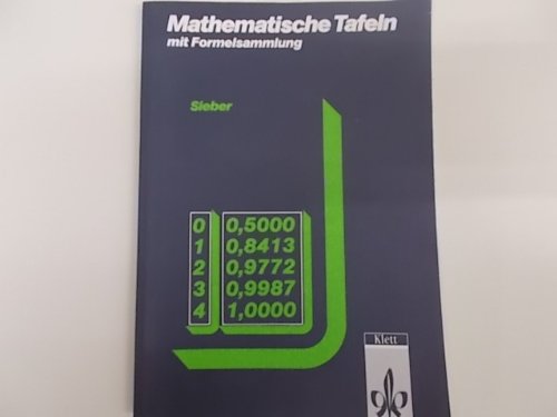 Beispielbild fr Mathematische Tafeln, Mathematische Tafeln mit Formelsammlung zum Verkauf von medimops