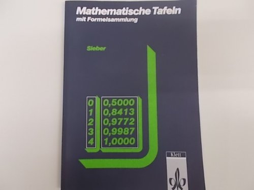 Imagen de archivo de Mathematische Tafeln, Mathematische Tafeln mit Formelsammlung a la venta por medimops