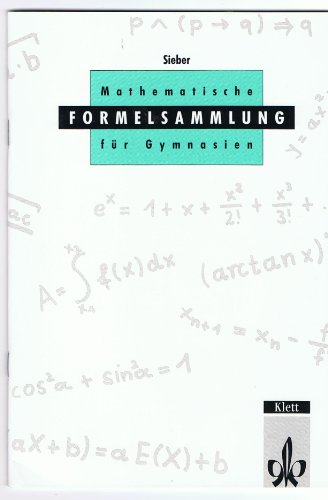 9783127180107: Mathematische Formeln und Begriffe, Formelsammlung Ausgabe M fr Sekundarstufe I und II der Gymnasien