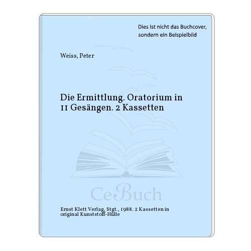 Beispielbild fr Die Ermittlung. Cotta's Hrbhne. 2 Cassetten. Oratorium in 11 Gesngen: Die Ermittlung (180 Min) zum Verkauf von medimops