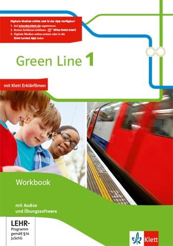 9783128342184: Green Line 1 Workbook mit Online Audio und bungssoftware Klasse 5 (Green Line. Bundesausgabe von 2014): Workbook mit Audios und bungssoftware Klasse 5